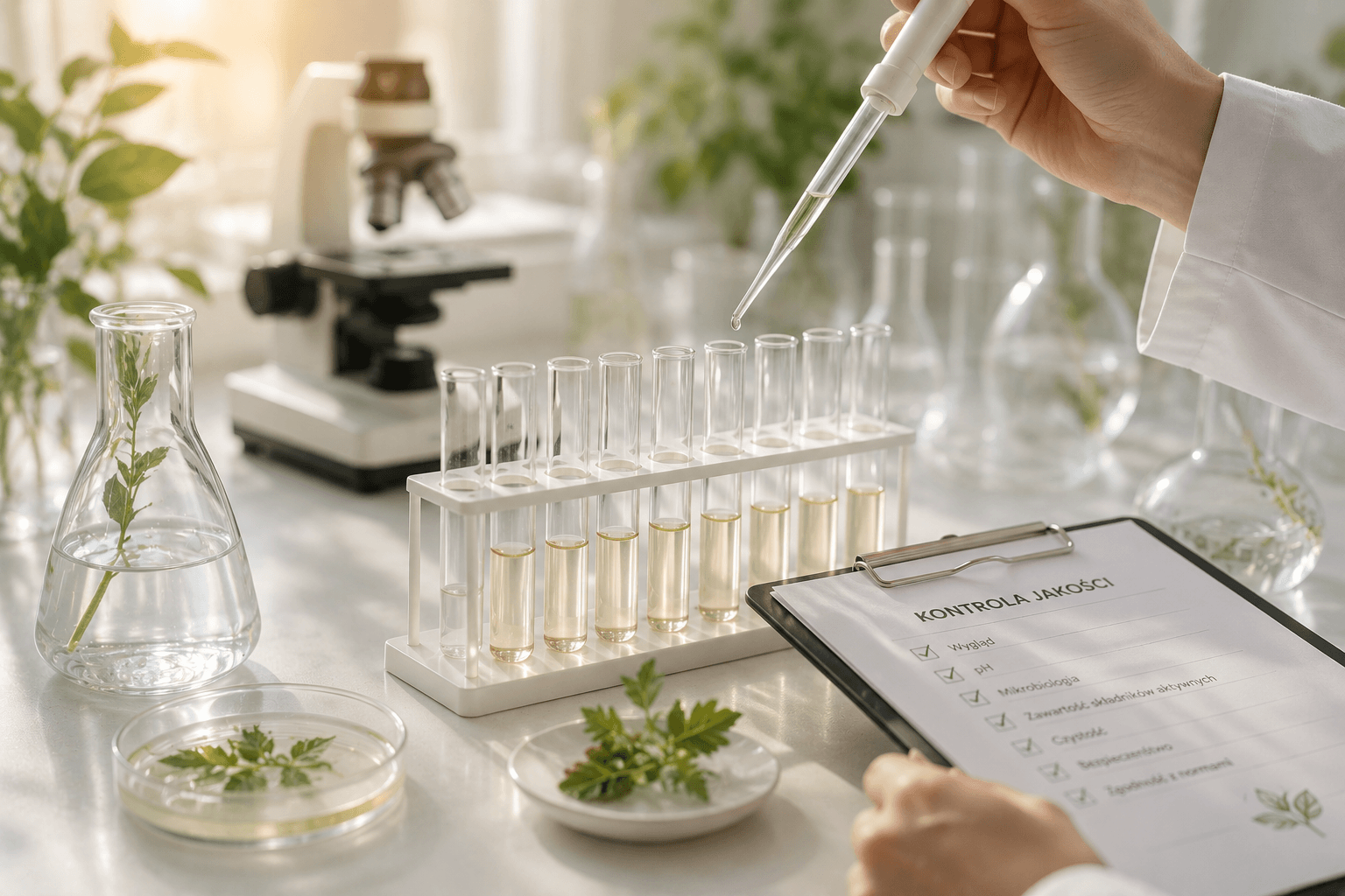 Kontrola jakości i badania laboratoryjne produktów FlowDay