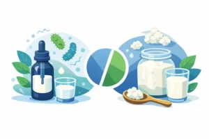 Probiotyk płynny versus kefir naturalny - co wybrać?